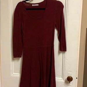 Maroon long sleeve dress